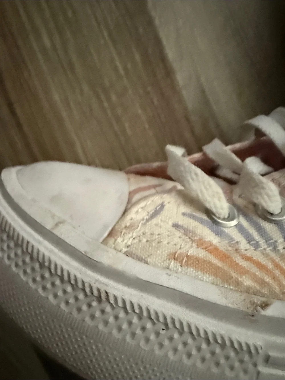Converse High Top Canvas Sneakers in Lavender and Peach Floral - Picture 3 of 6
